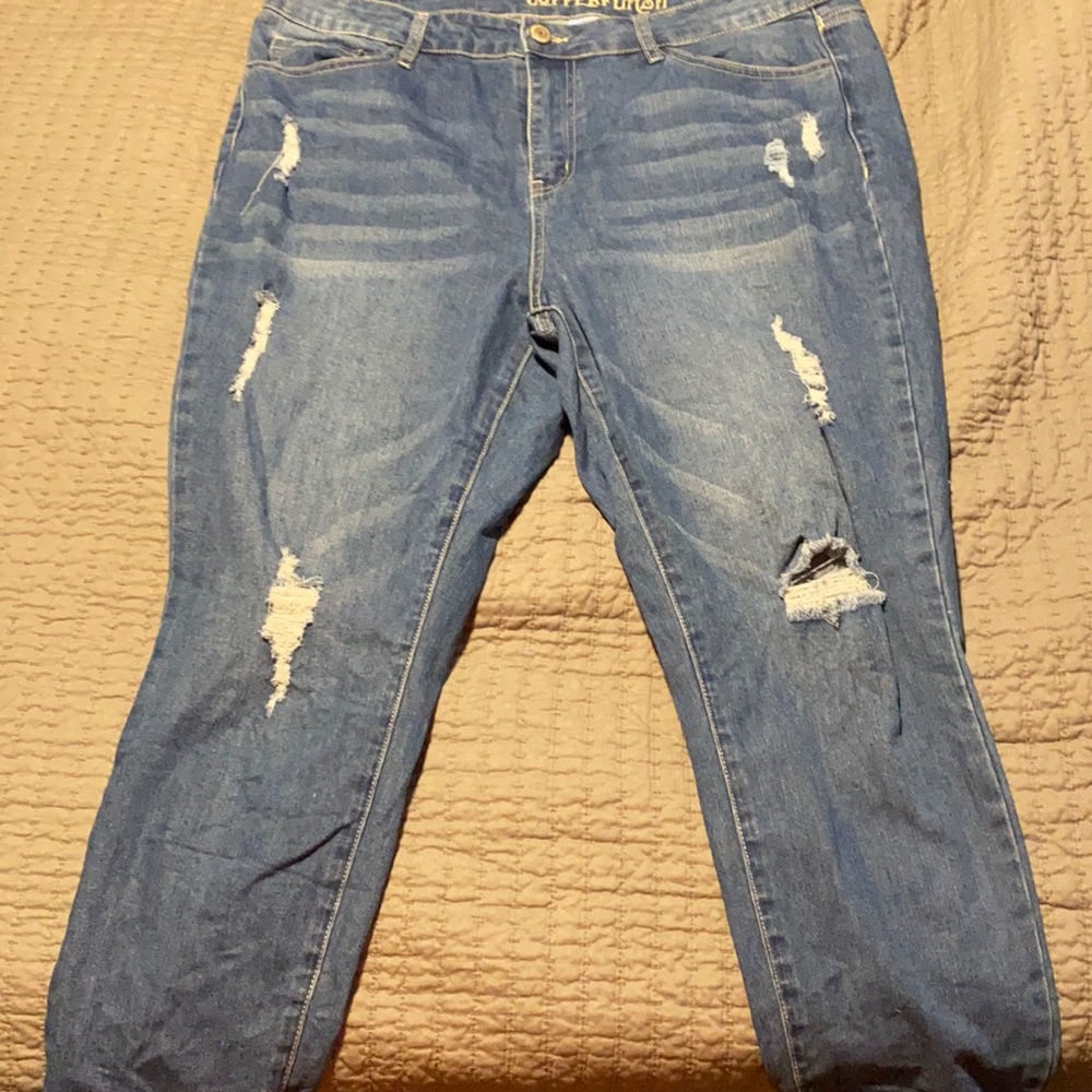 High rise ankle length skinny Jean